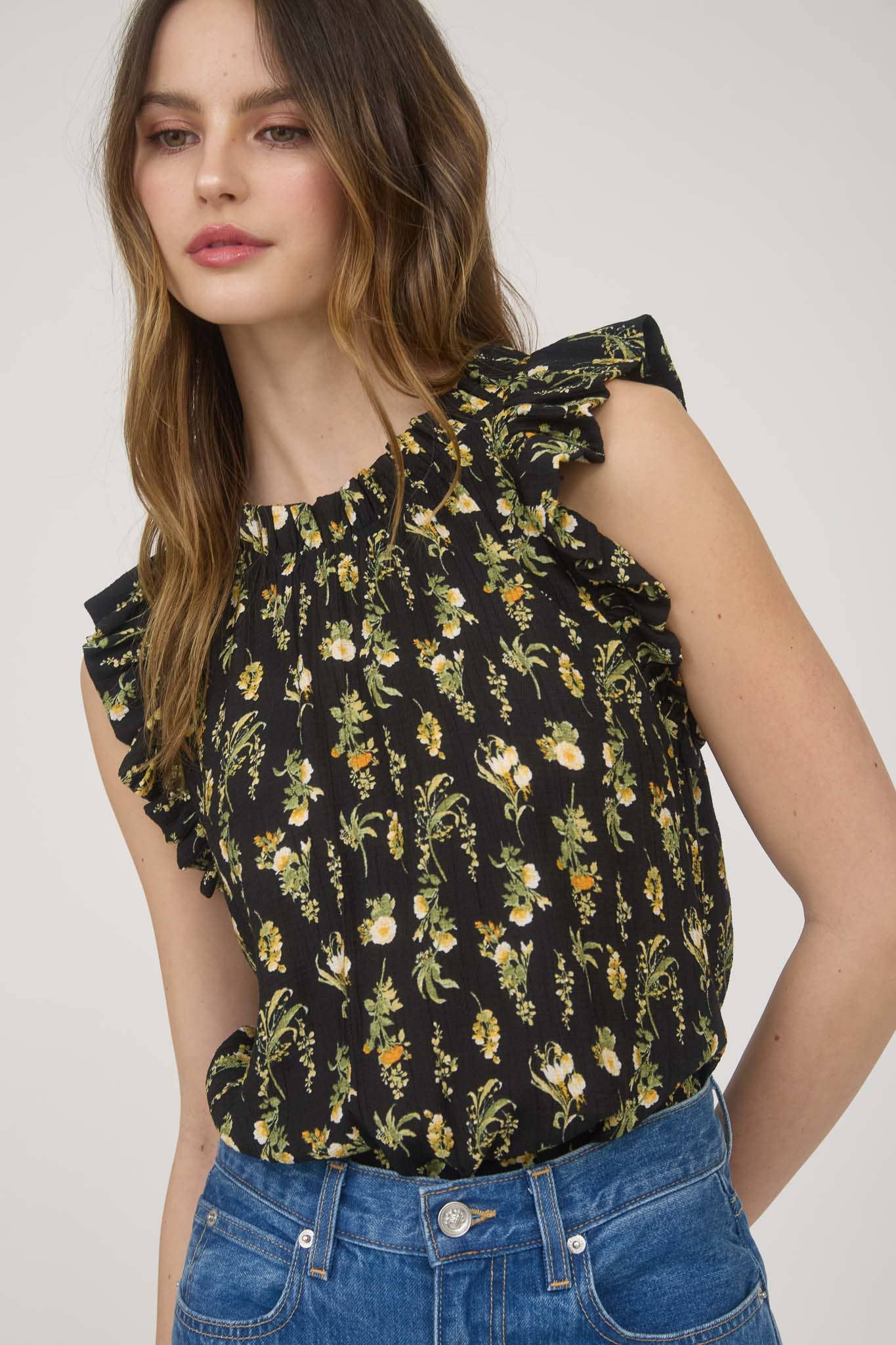 The “Wildflower Whimsy” Ruffle Top