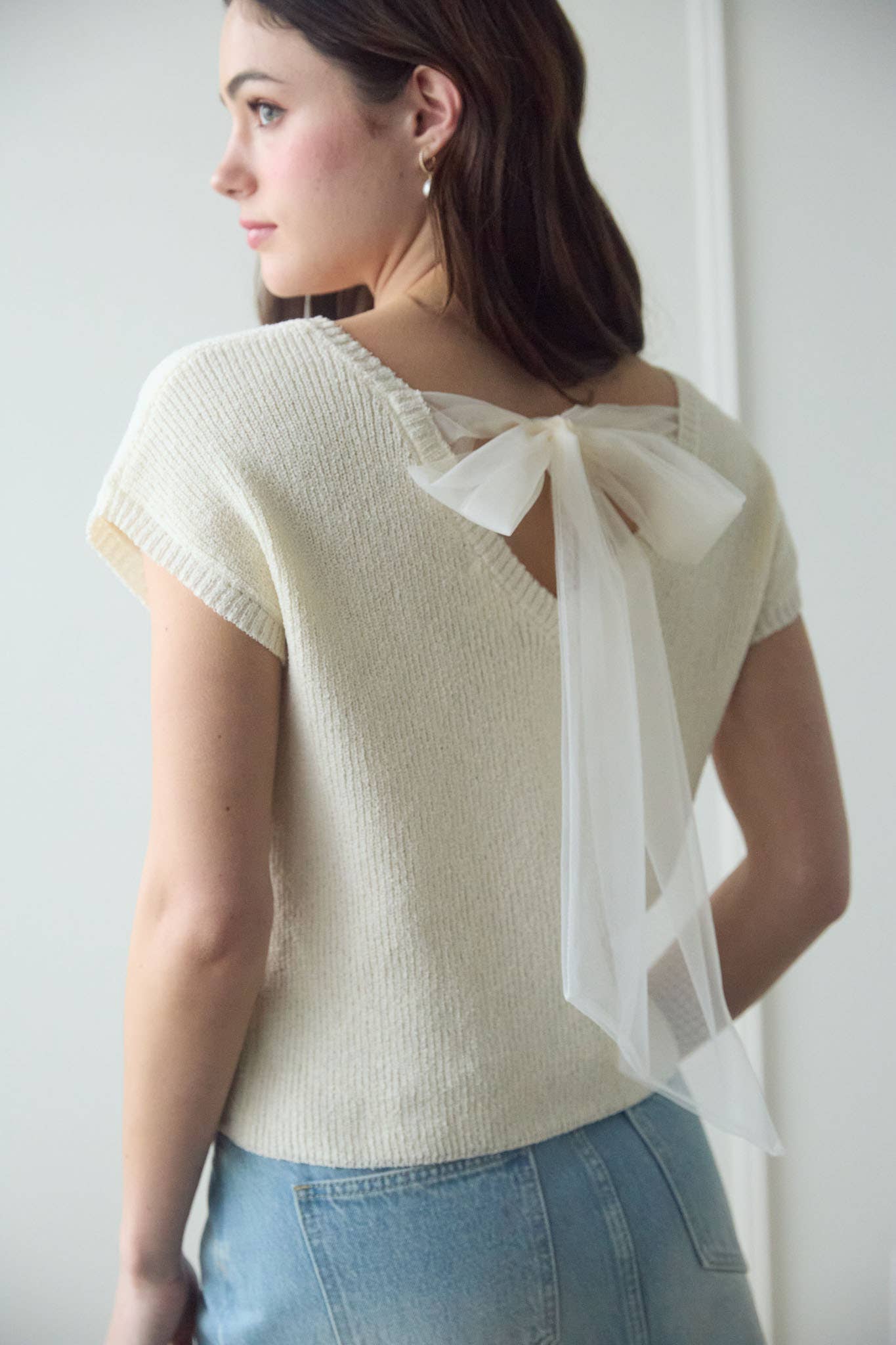 Bow Back Knit Sweater