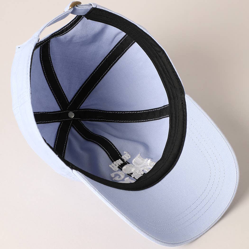 Embroidered In My Dog Mom Era Baseball Cap: Blue / ONE SIZE