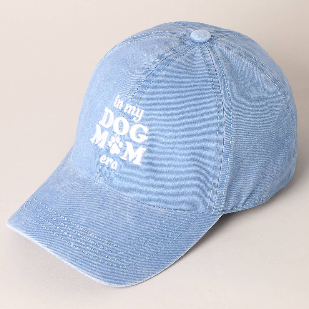 Embroidered In My Dog Mom Era Baseball Cap: Blue / ONE SIZE