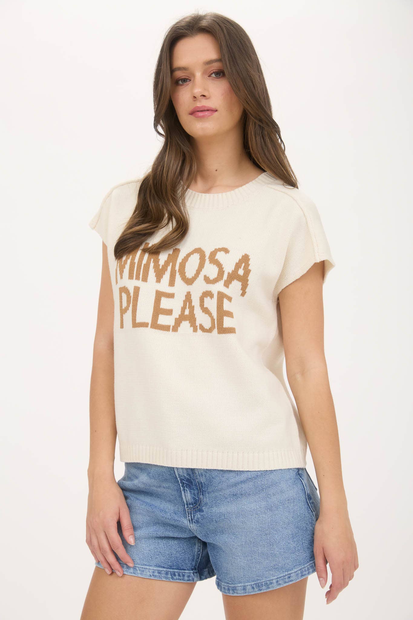 MIMOSA PLEASE PULLOVER SWEATER: IVORY