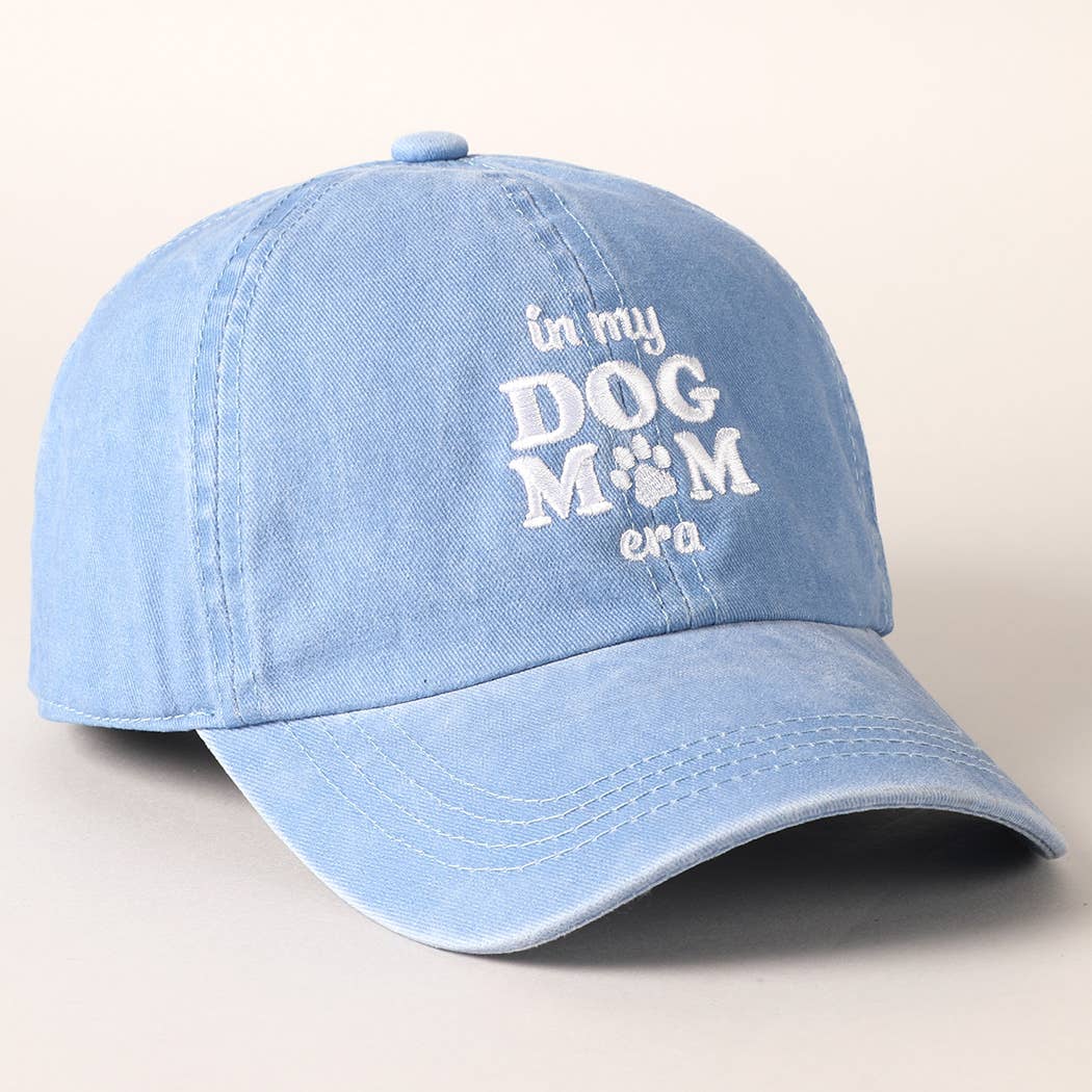 Embroidered In My Dog Mom Era Baseball Cap: Blue / ONE SIZE