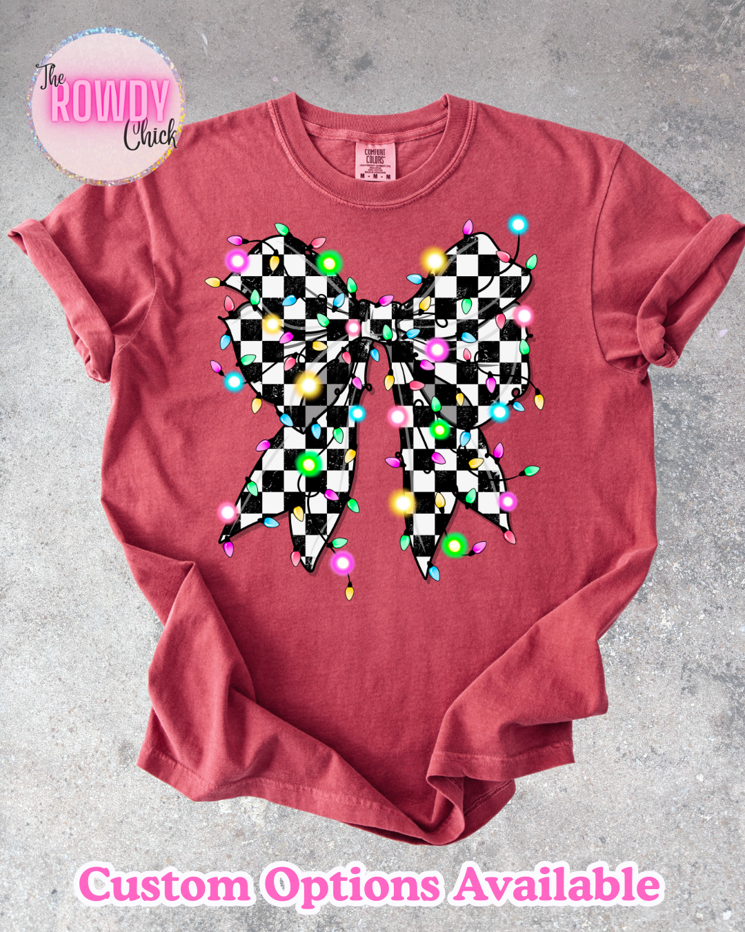 Christmas Bow Rowdy Tee