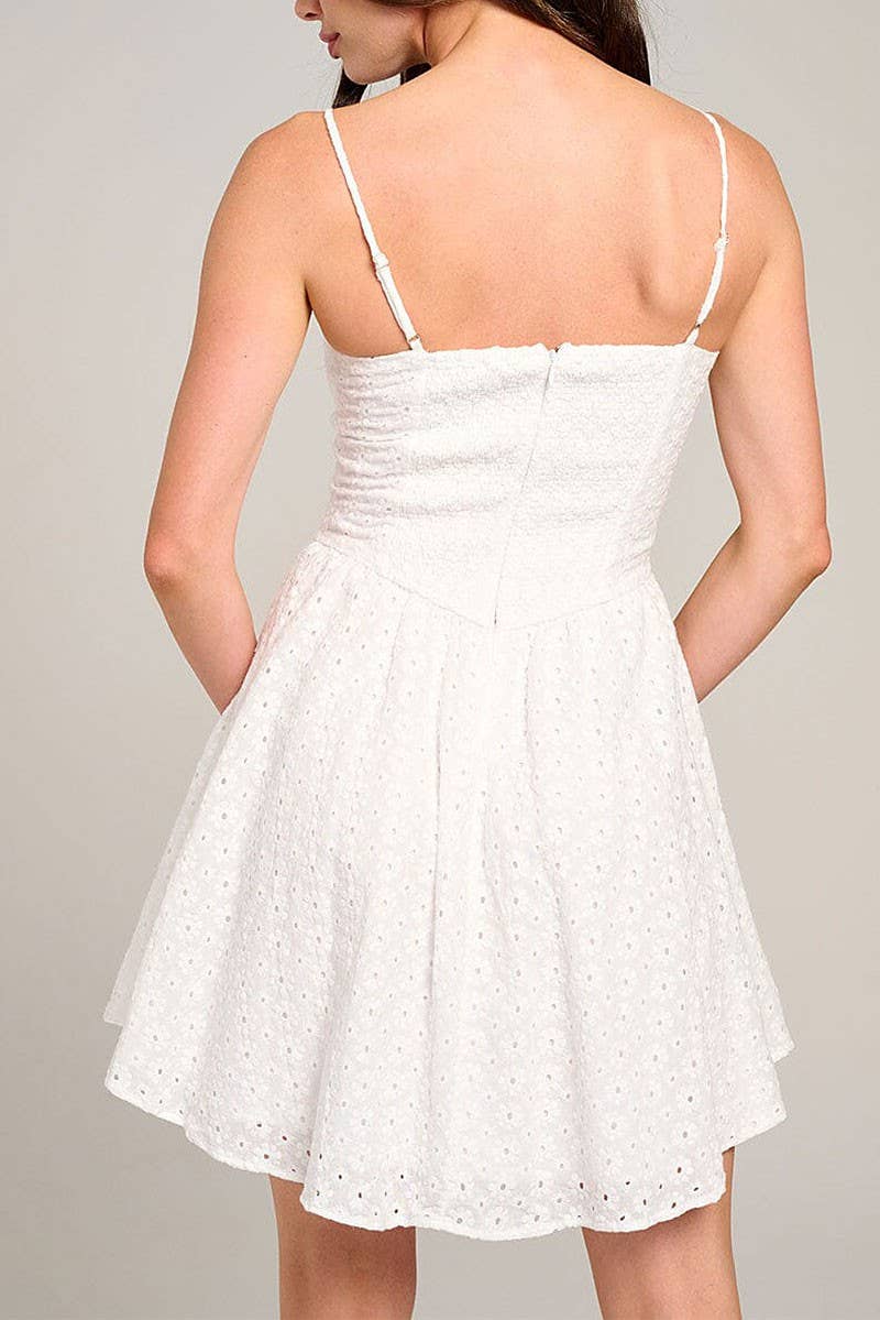 Sugar Eyelet Mini Dress