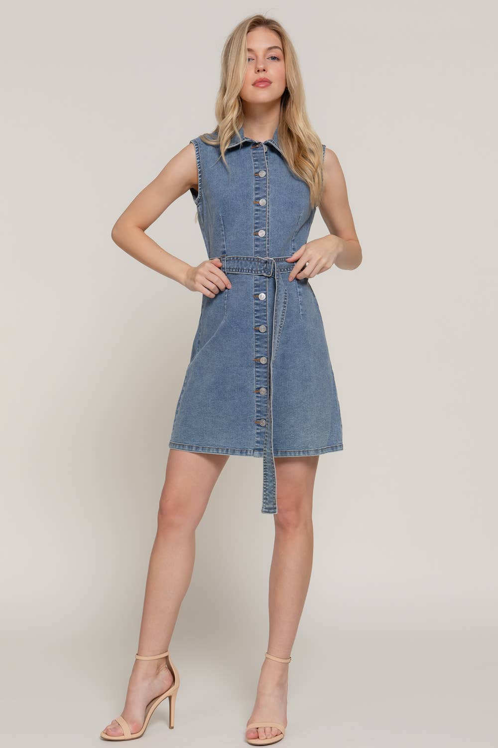 The Daisy Stretch Denim Dress