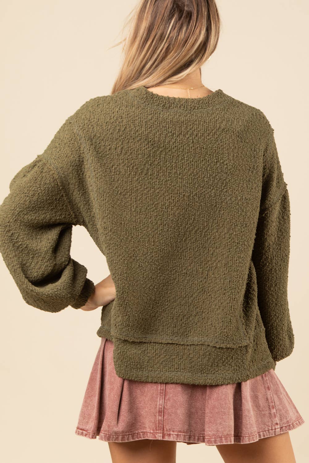 Chilly Chic Knit Sweater – Olive