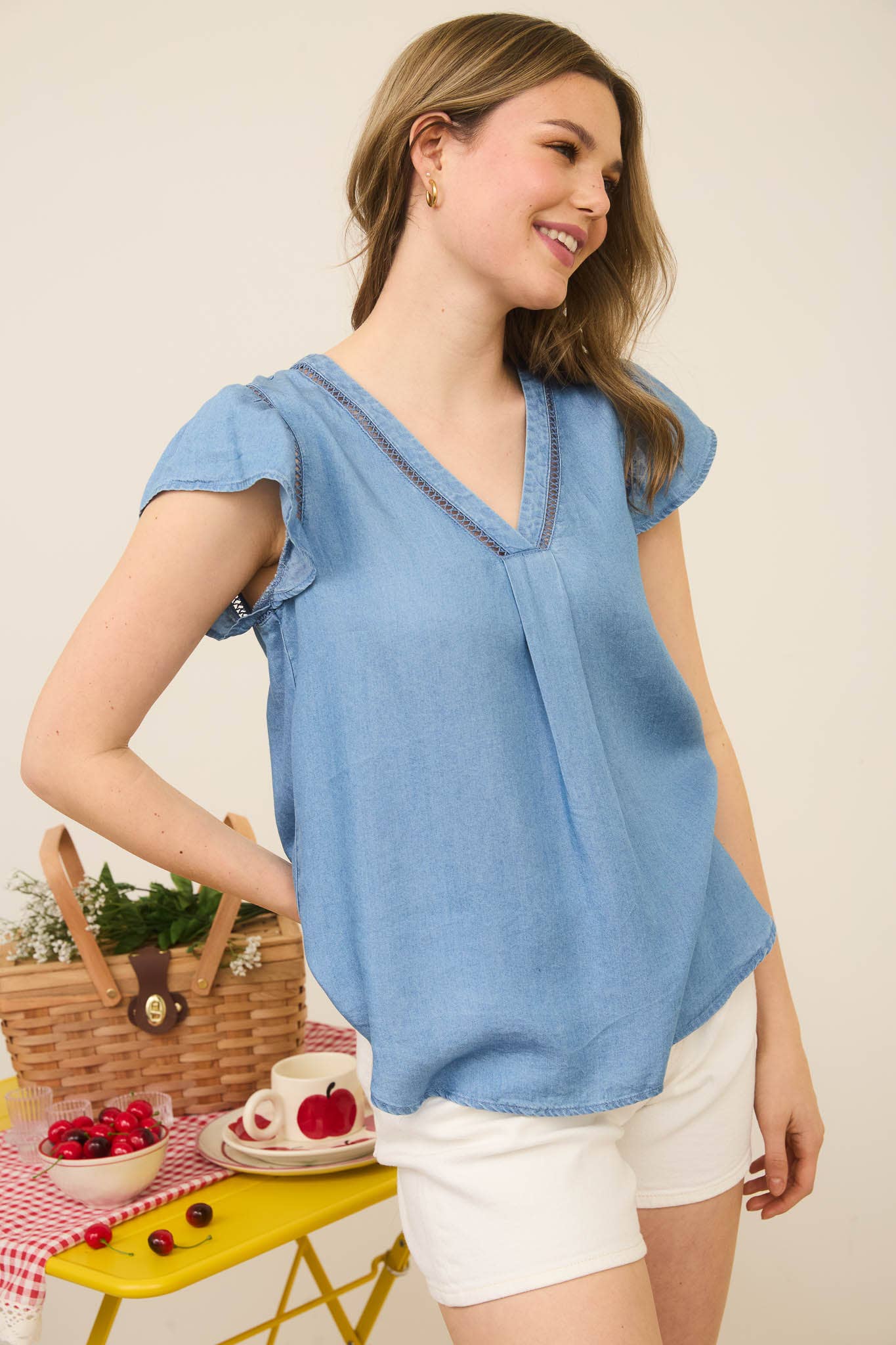 Easy Breezy Chambray Top