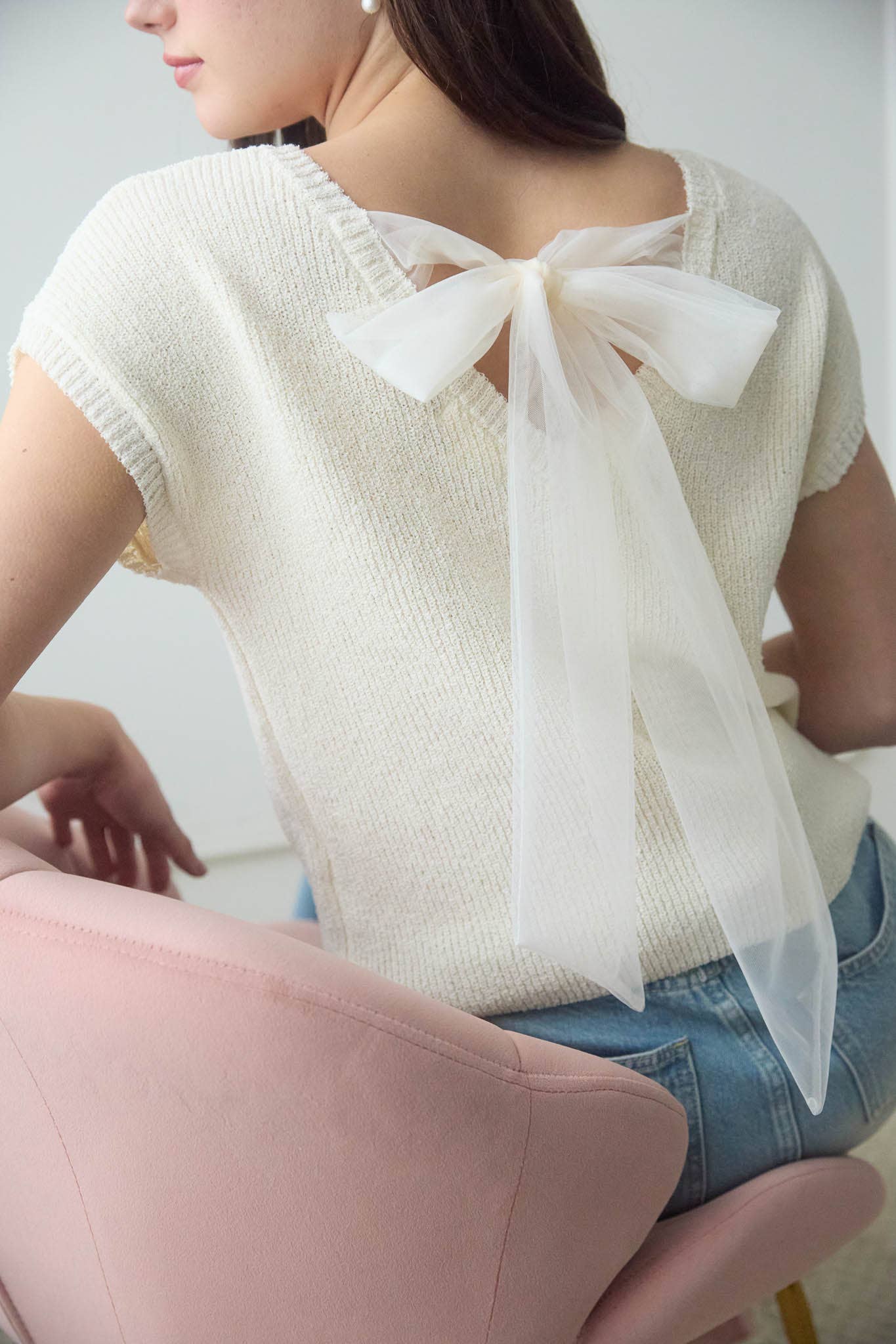 Bow Back Knit Sweater