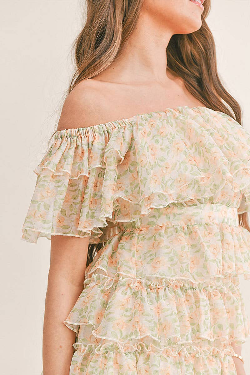 Peachy Ruffle Romance Dress