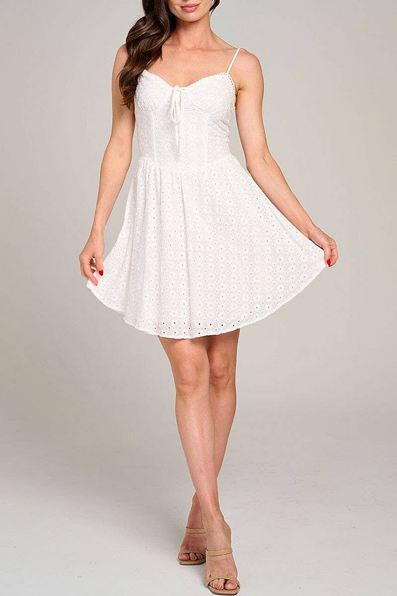 Sugar Eyelet Mini Dress