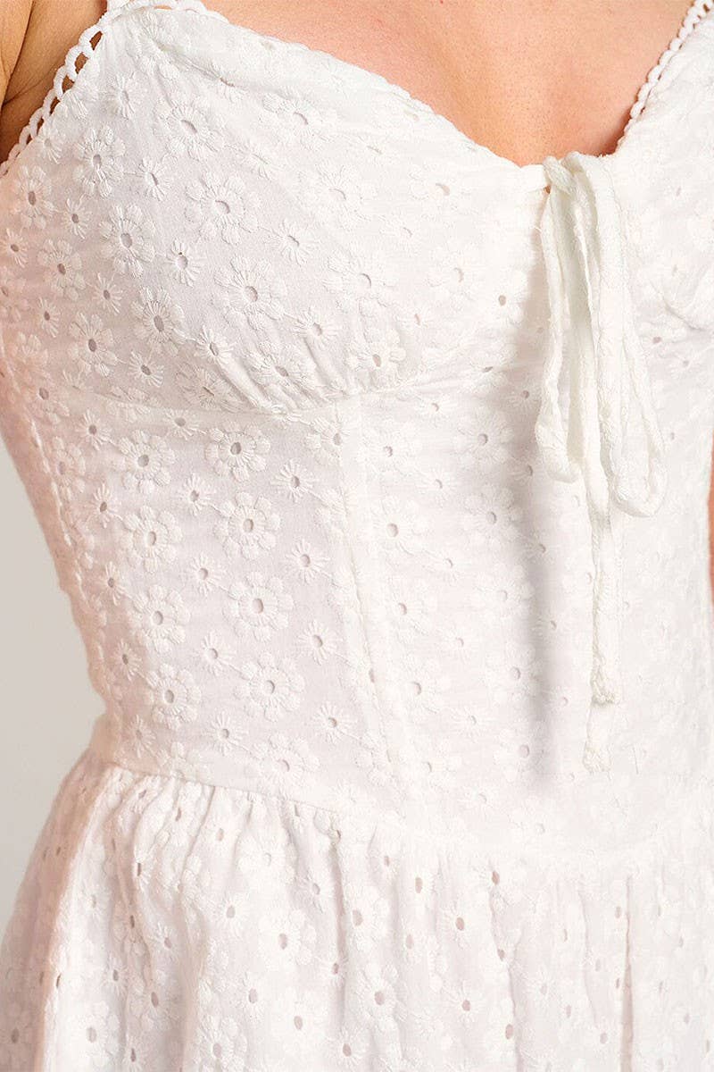 Sugar Eyelet Mini Dress