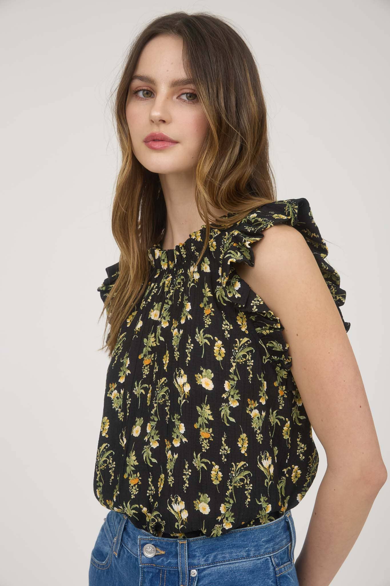 The “Wildflower Whimsy” Ruffle Top