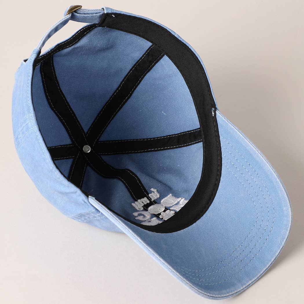 Embroidered In My Dog Mom Era Baseball Cap: Blue / ONE SIZE