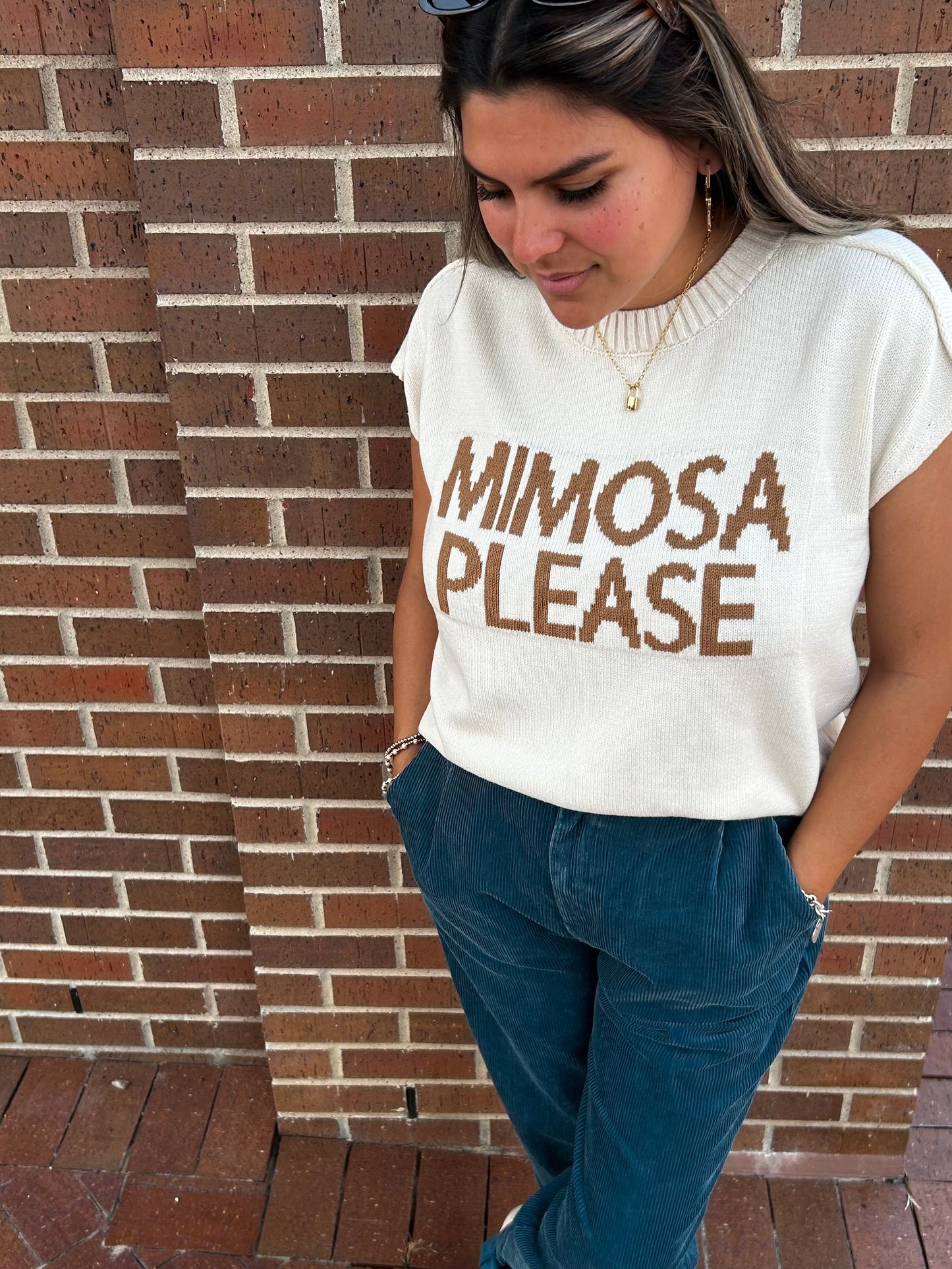 MIMOSA PLEASE PULLOVER SWEATER: IVORY