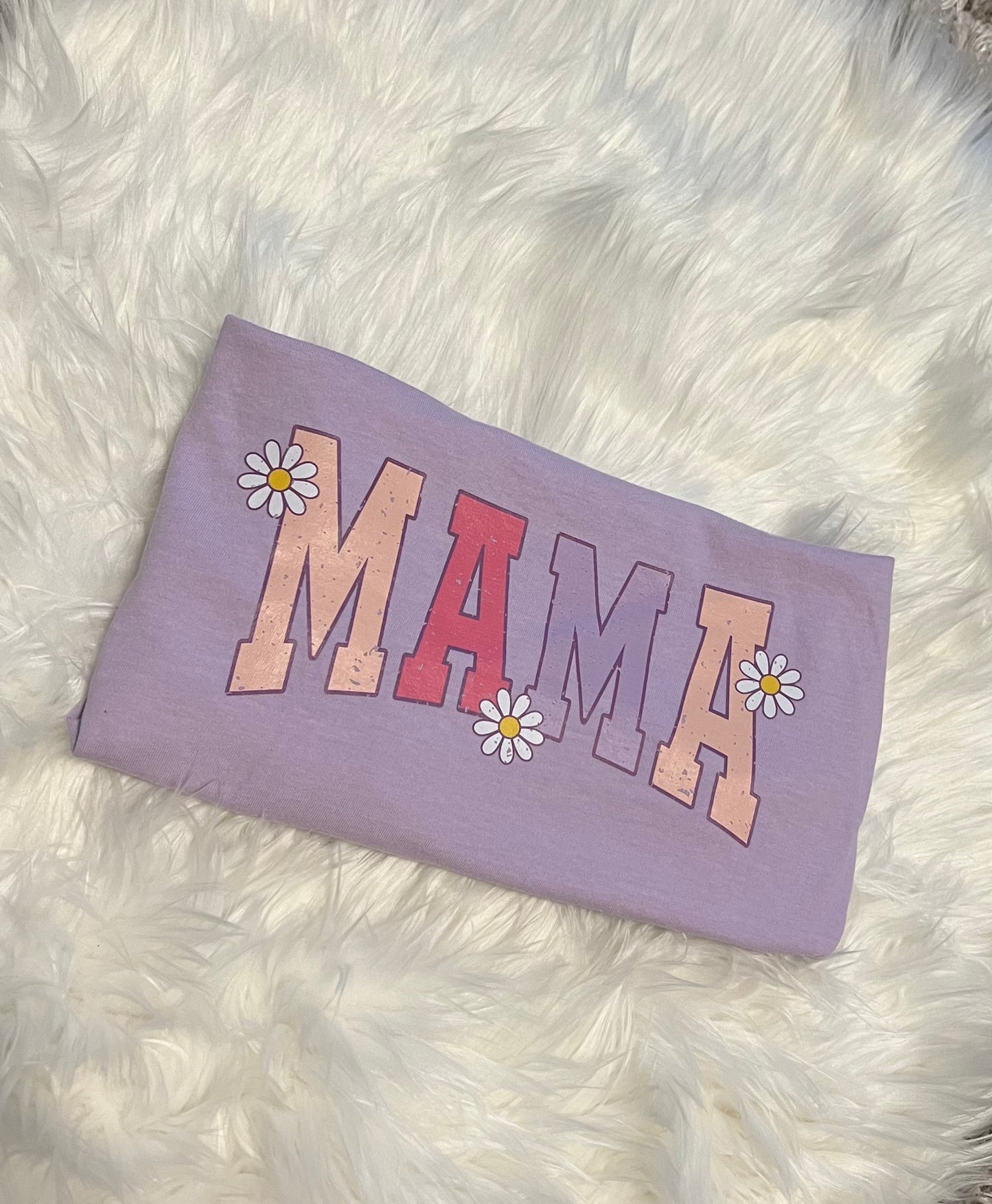 "Mama" with Flowers ROWDY TEE