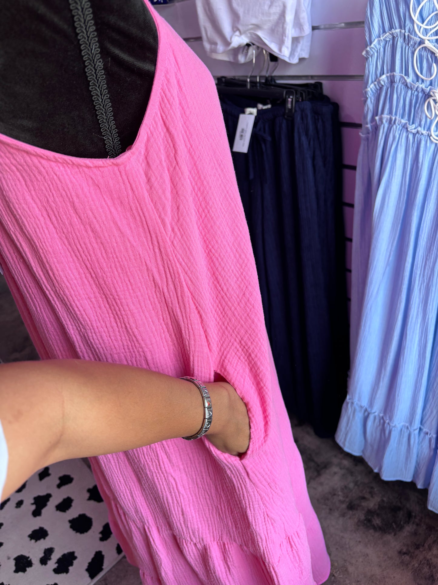 SALE: Vacation Maxi Dress: HOT PINK