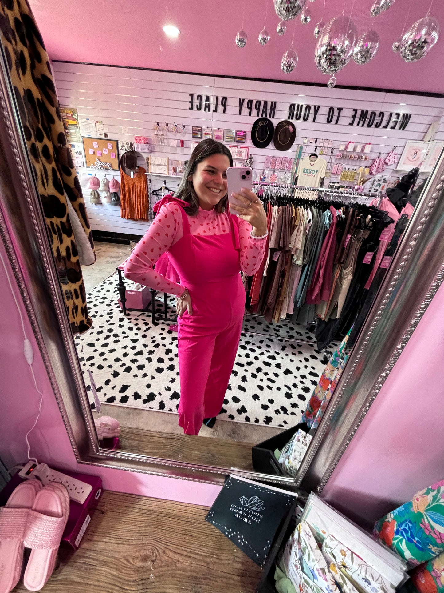 Pink Tie Strap Jumpsuit