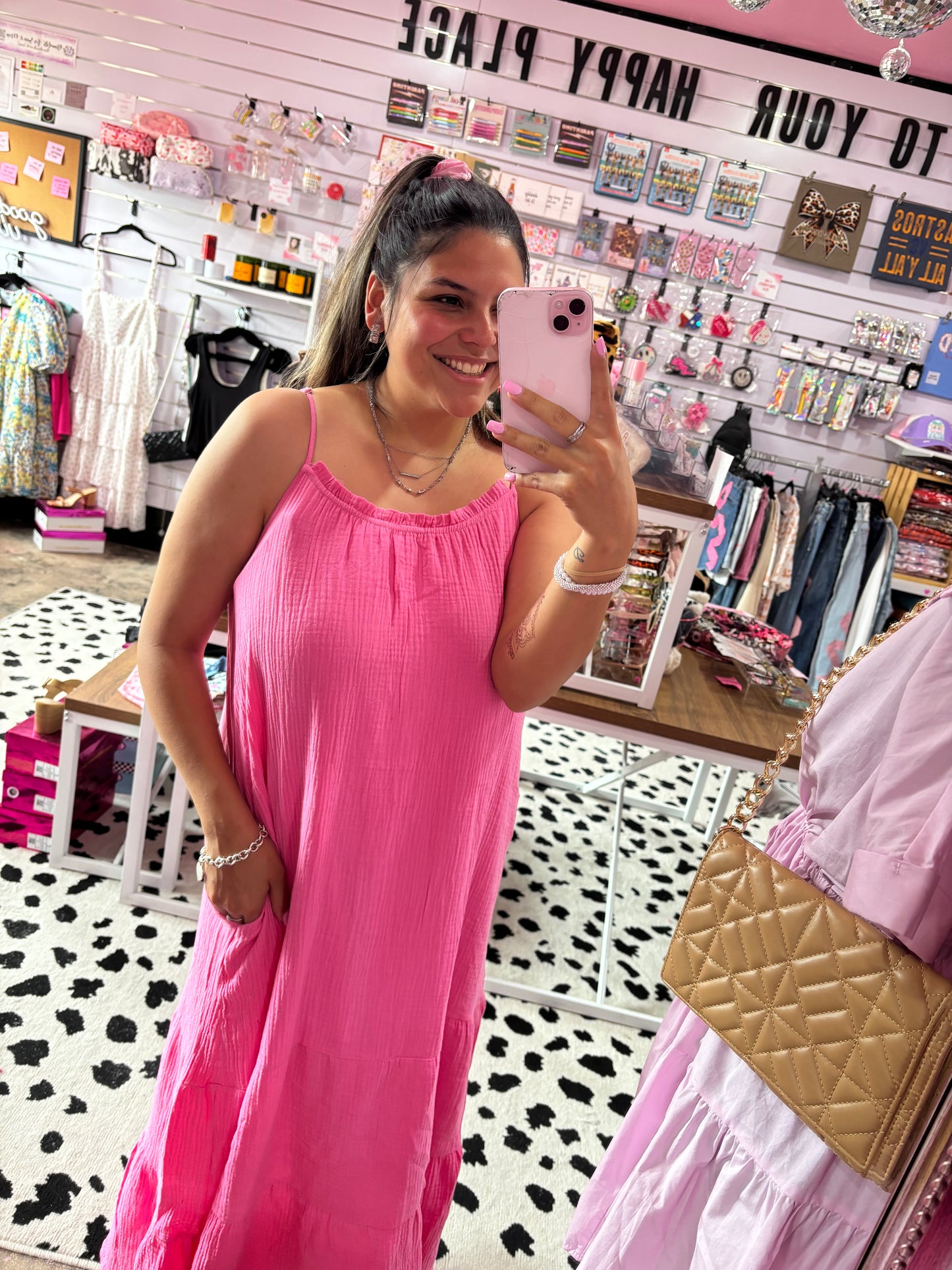 Vacation Maxi Dress: HOT PINK