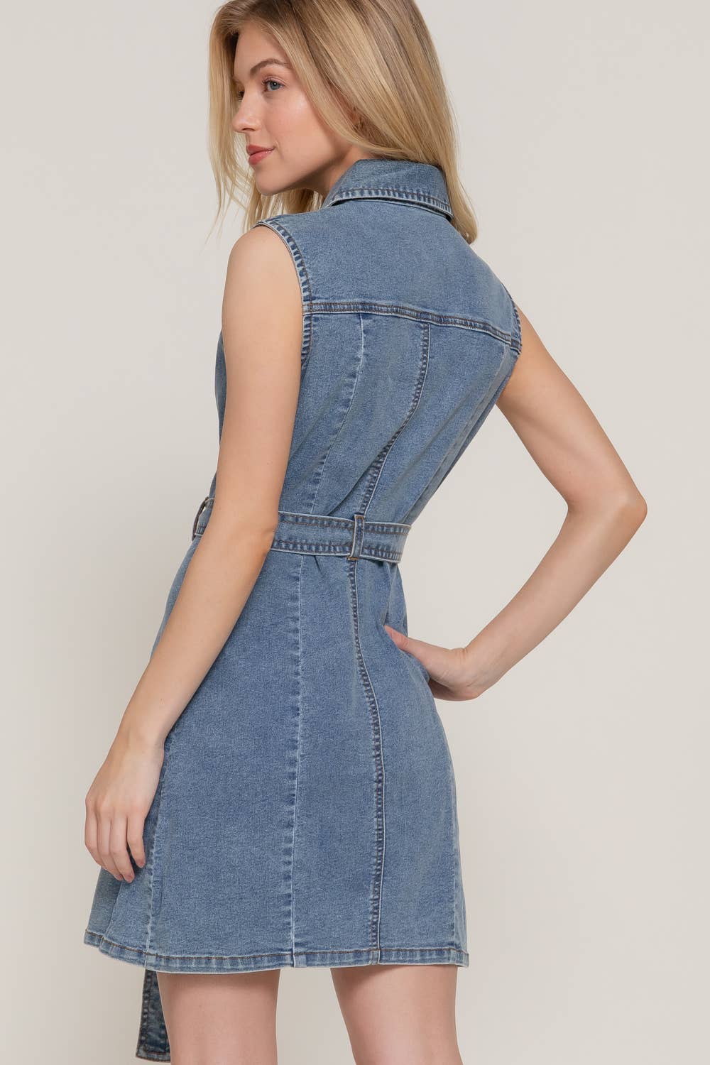 The Daisy Stretch Denim Dress