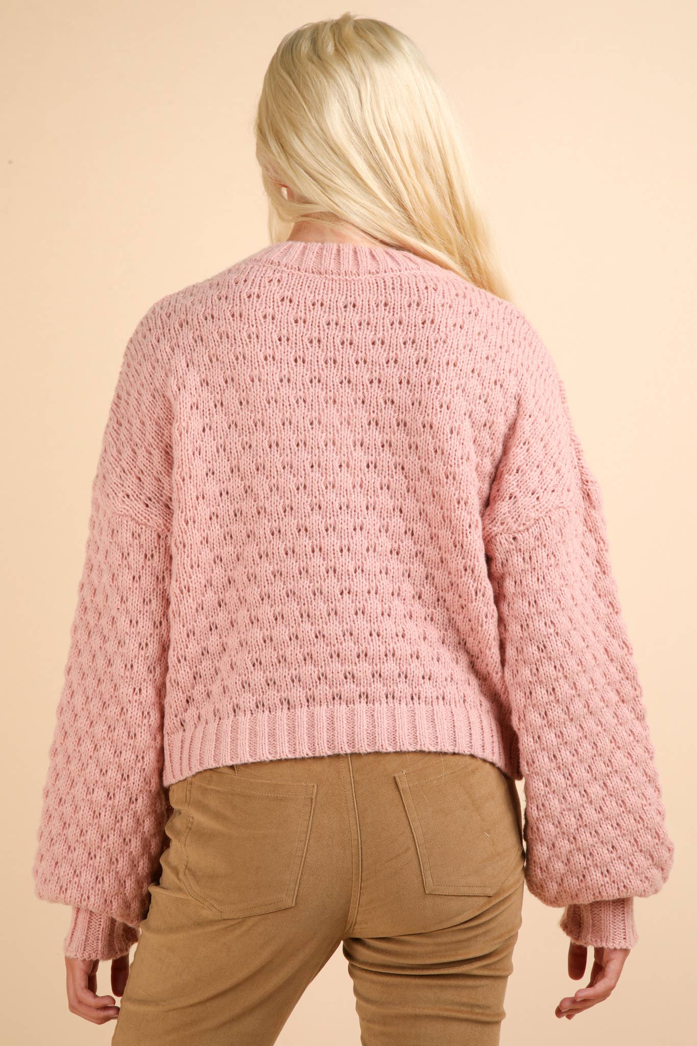 Hand Made Flower Knit Sweater Top