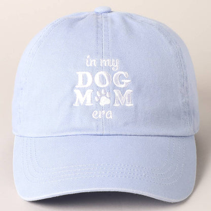 Embroidered In My Dog Mom Era Baseball Cap: Blue / ONE SIZE