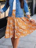 SALE:Golden Floral Skirt