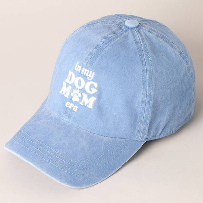 Embroidered In My Dog Mom Era Baseball Cap: Blue / ONE SIZE
