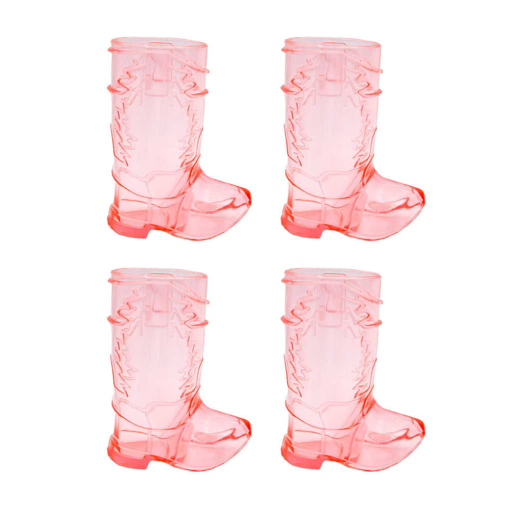 Western Pink Boot Shot Glasses
