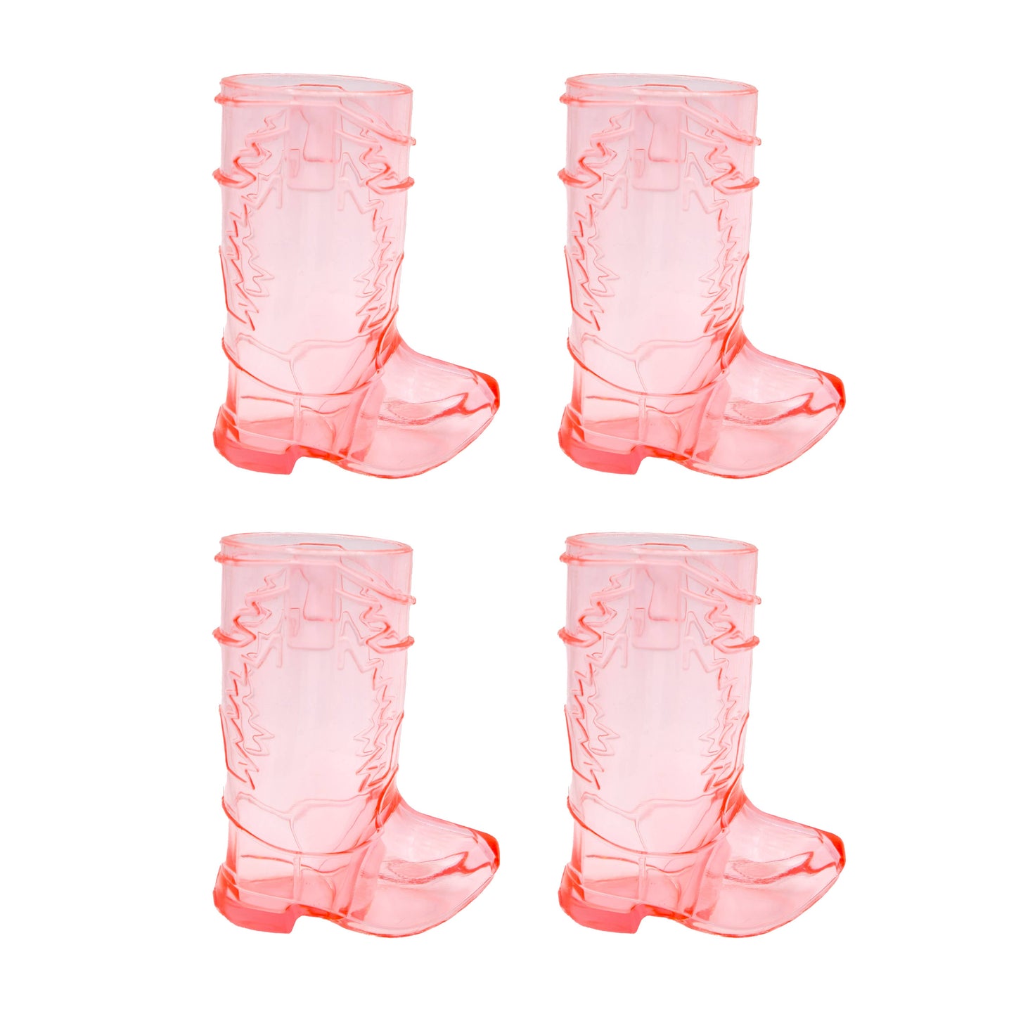 Western Pink Boot Shot Glasses