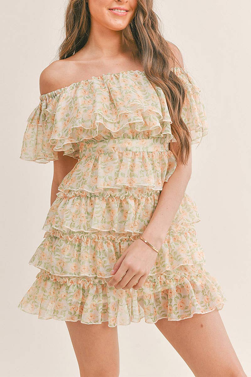 Peachy Ruffle Romance Dress