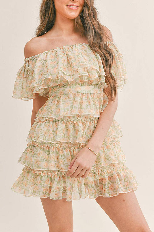 Peachy Ruffle Romance Dress