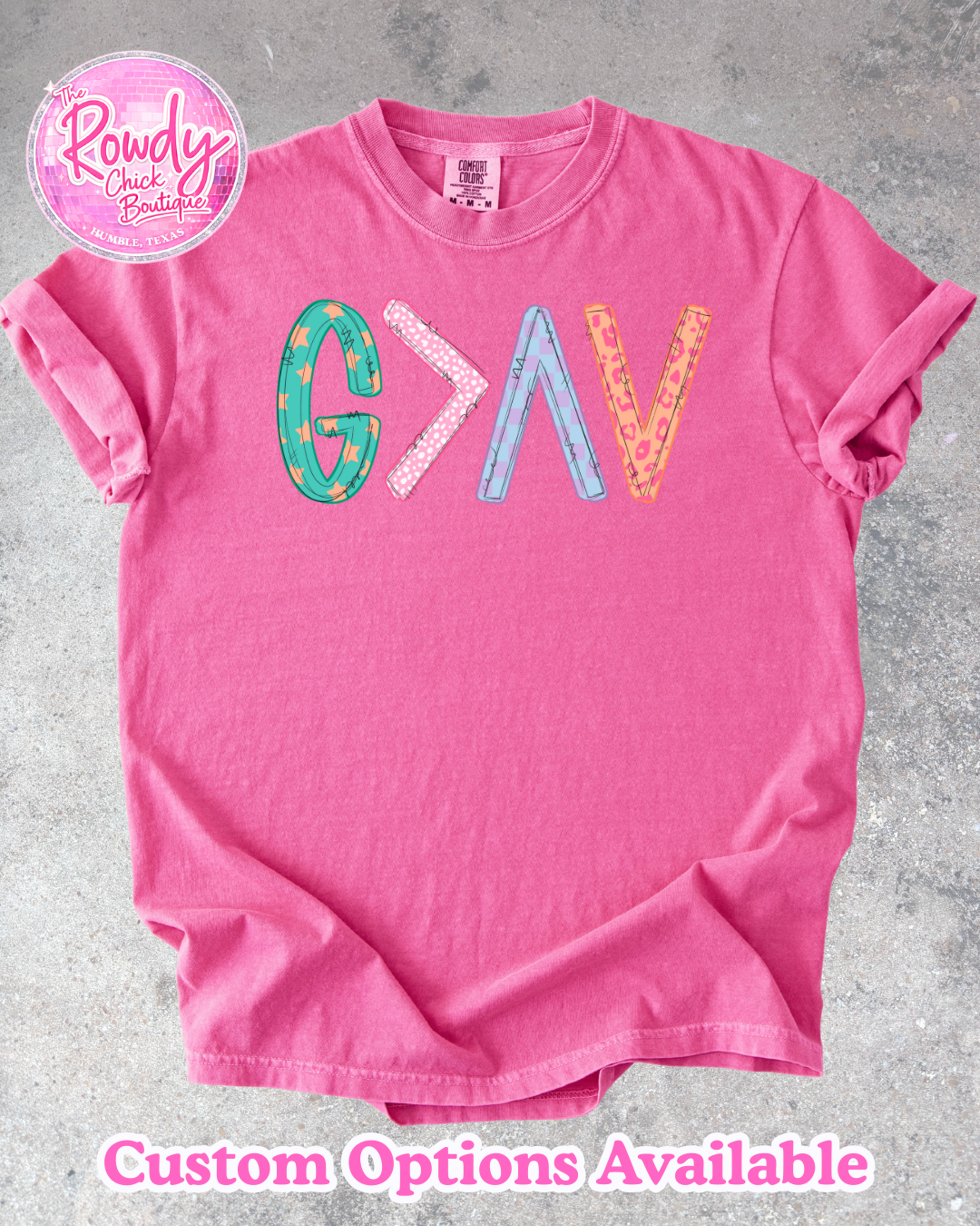 God is greater Rowdy Tee