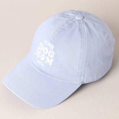 Embroidered In My Dog Mom Era Baseball Cap: Blue / ONE SIZE