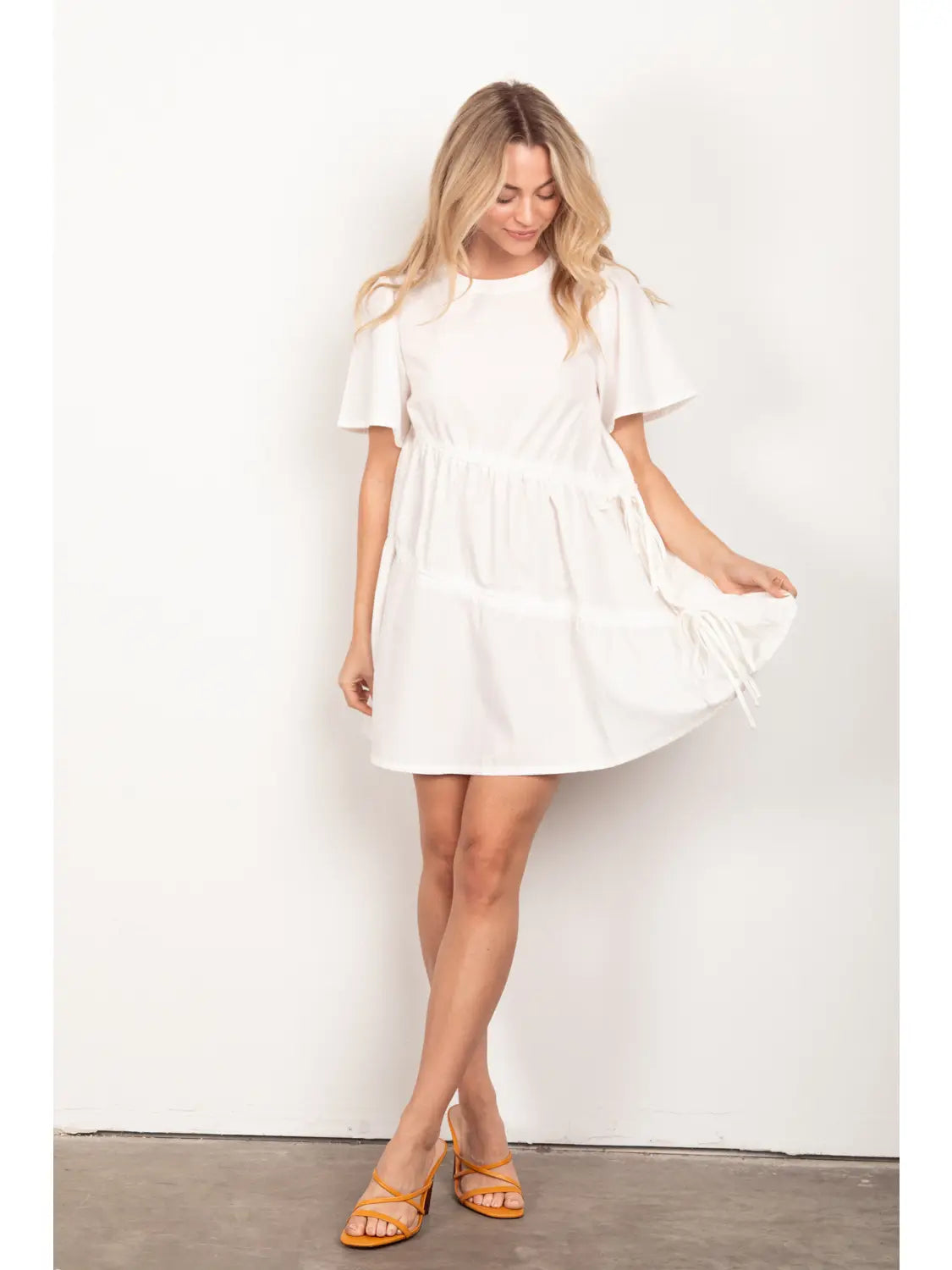 SALE: Diagonal Woven Mini Dress