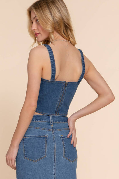 Denim Darling Corset Top
