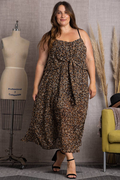 BLACK PLUS SIZE CASUAL DRESSES-S1555: BLACK / 1XL