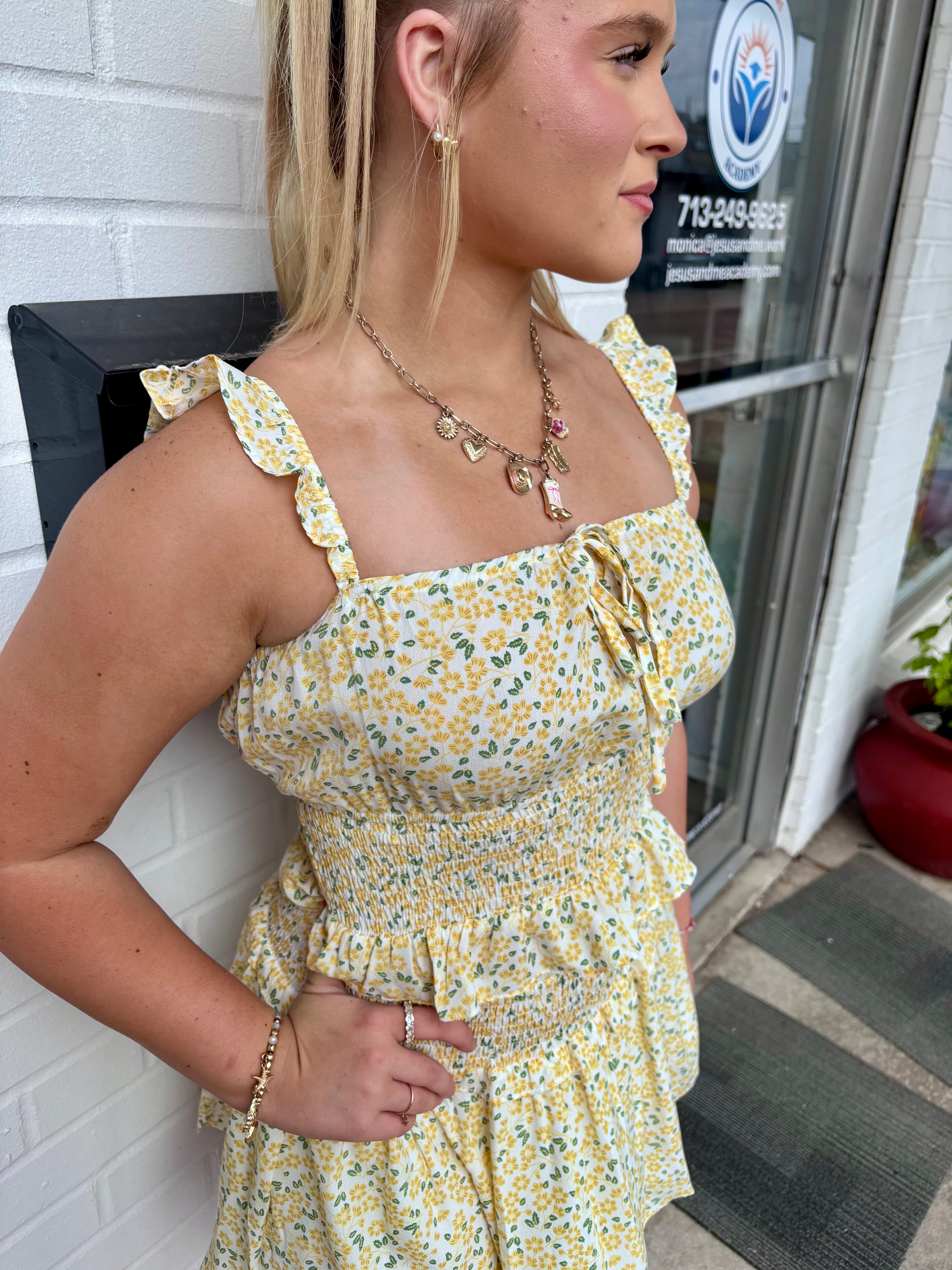 Sunny Side Smocked Top 
