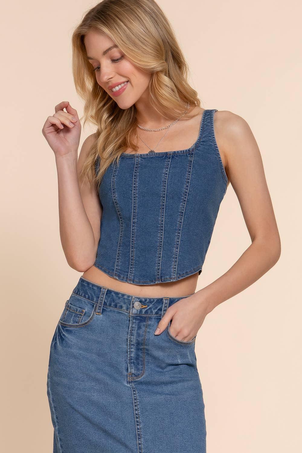 Denim Darling Corset Top