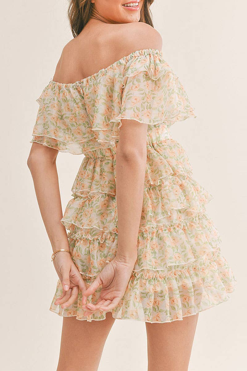 Peachy Ruffle Romance Dress