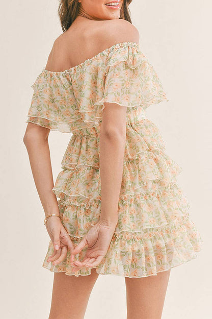 Peachy Ruffle Romance Dress