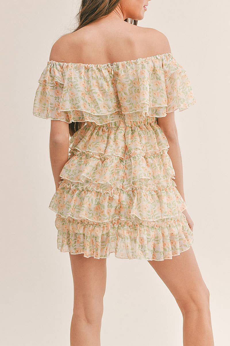 Peachy Ruffle Romance Dress