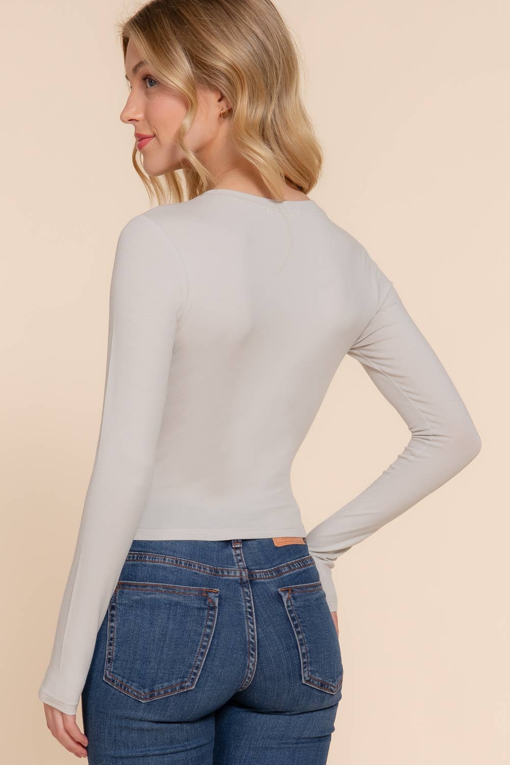 Classic White Crew Neck Crop Top