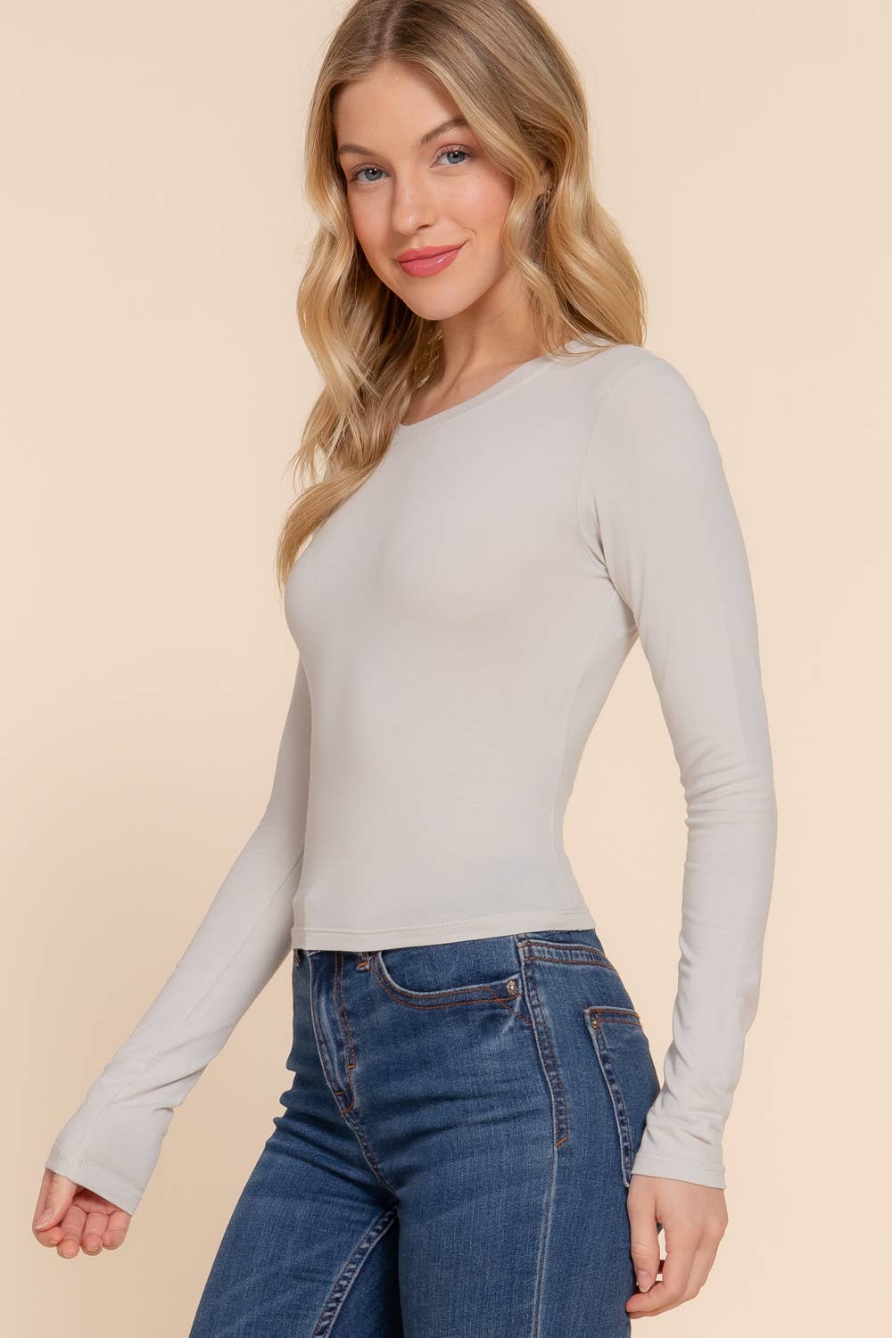 Classic White Crew Neck Crop Top