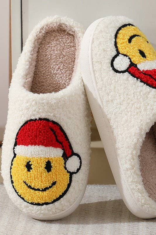 Christmas Smiley Slippers