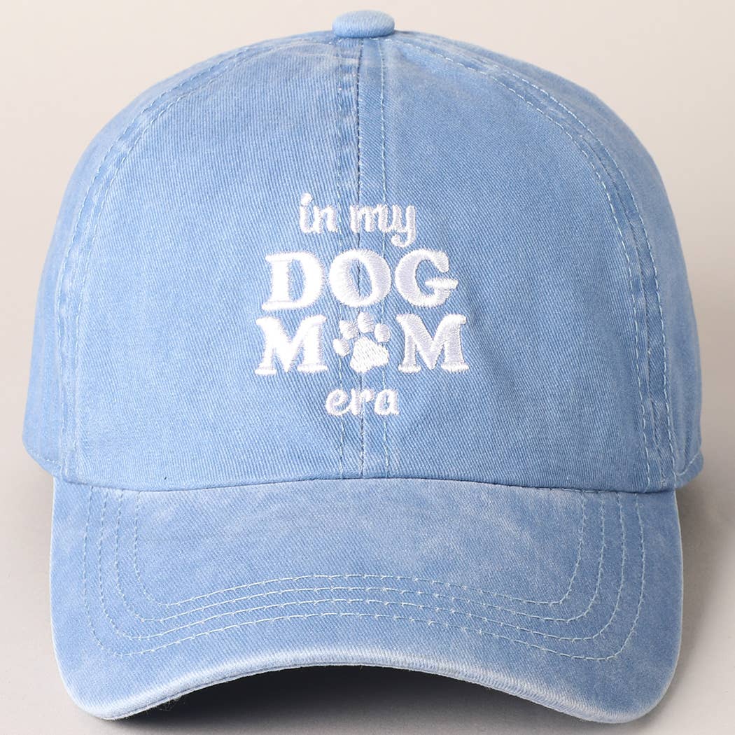Embroidered In My Dog Mom Era Baseball Cap: Blue / ONE SIZE