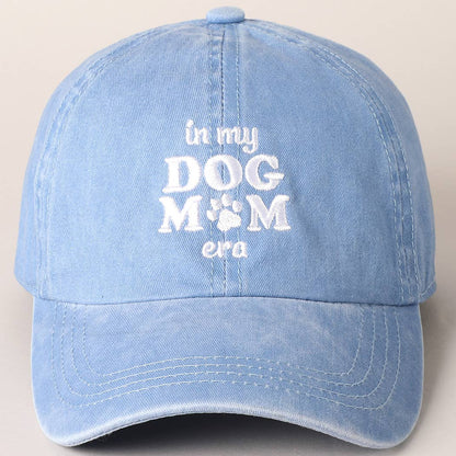 Embroidered In My Dog Mom Era Baseball Cap: Blue / ONE SIZE