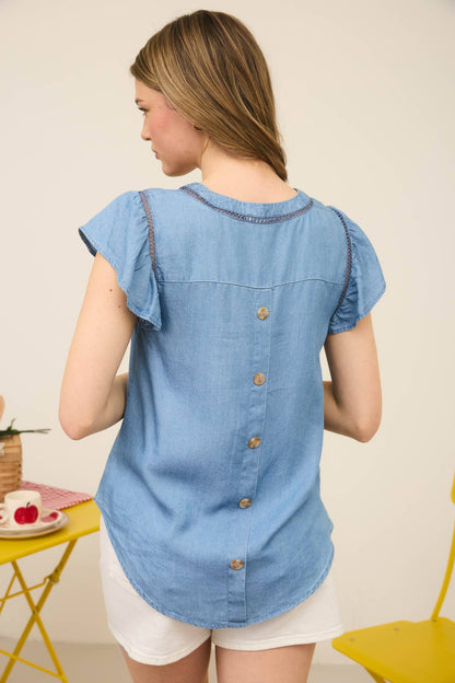 Easy Breezy Chambray Top