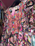 Plus size: Bright paisley top