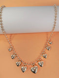 Puff chunky heart necklace