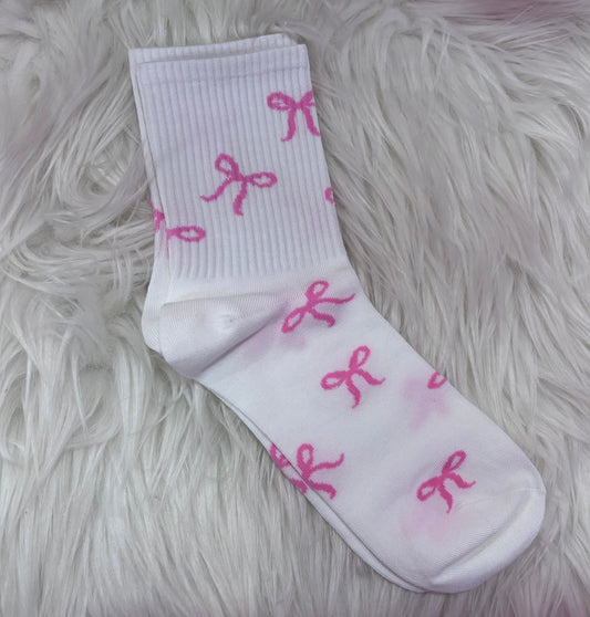Pink Bow Socks